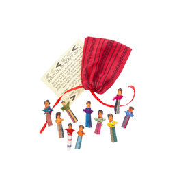 Trade roots Guatemalan Worry Dolls in a Small Pouch, Guatemala