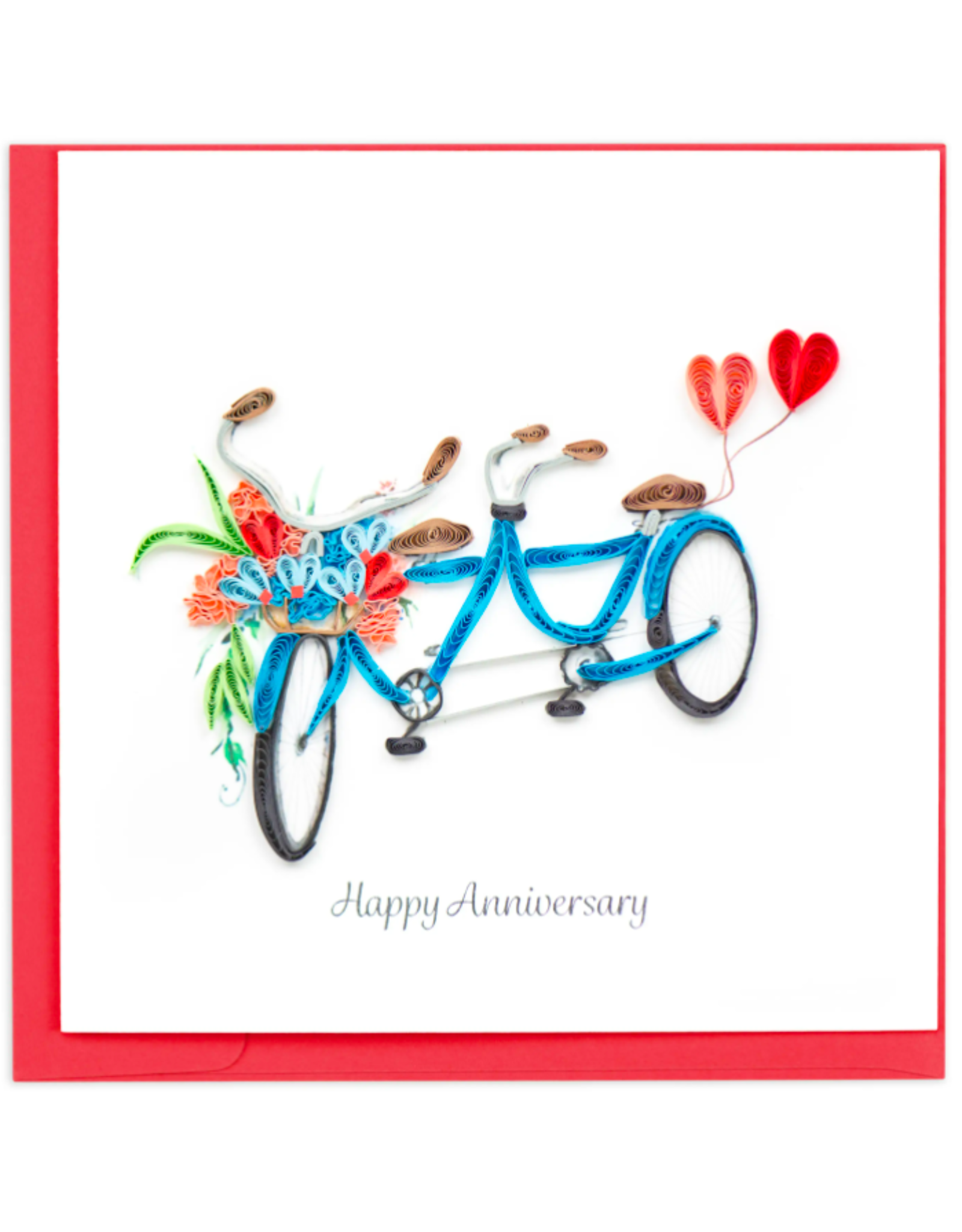 Trade roots Tandem Bicycle Anniversary Greeting Card