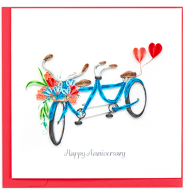 Trade roots Tandem Bicycle Anniversary Greeting Card
