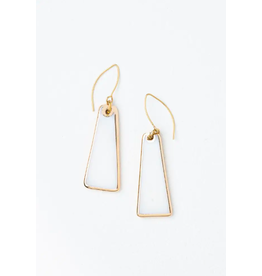 Trade roots Pillar Mother of Pearl Earrings in Gold