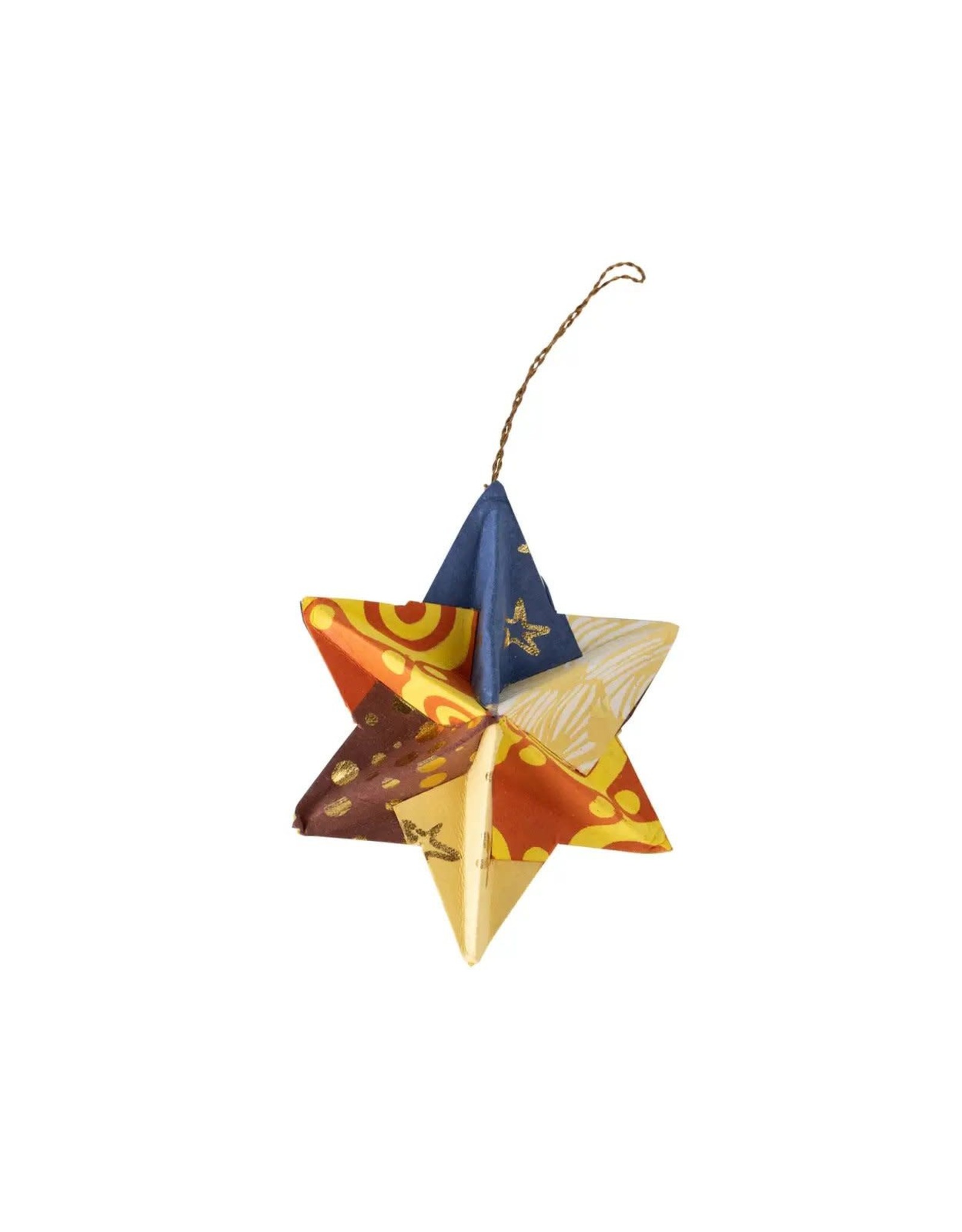 Trade roots 6 Point Star Paper Ornament, Bangladesh