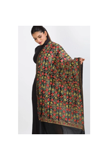 Trade roots Veena Embroidered Shawl, India