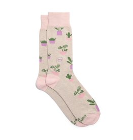 Trade roots Socks that Build Homes - Pink Plants