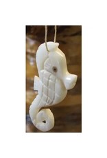 Trade roots Sea Horse Tagua Ornament, Ecador