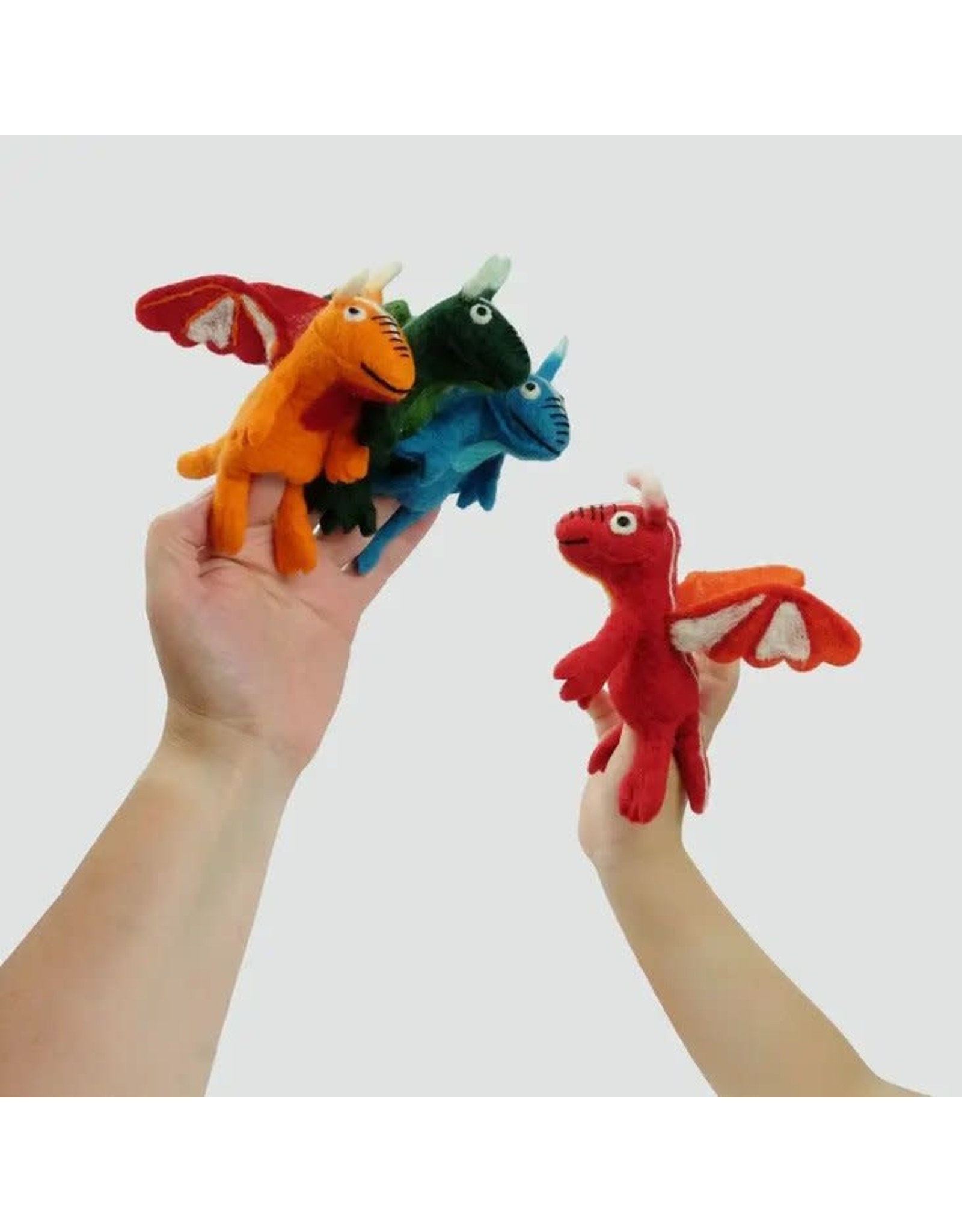 Trade roots Felt Finger Puppets, Wild Animals/Mythical, Nepal