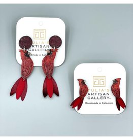 Trade roots Cardinal Earrings - Large Columbia