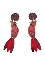 Trade roots Cardinal Earrings - Large Columbia