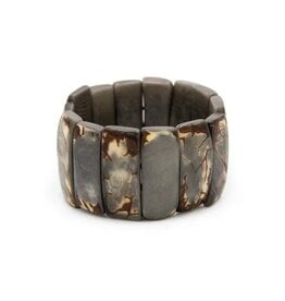 Trade roots Tagua Sucre Bracelet, Charcoal