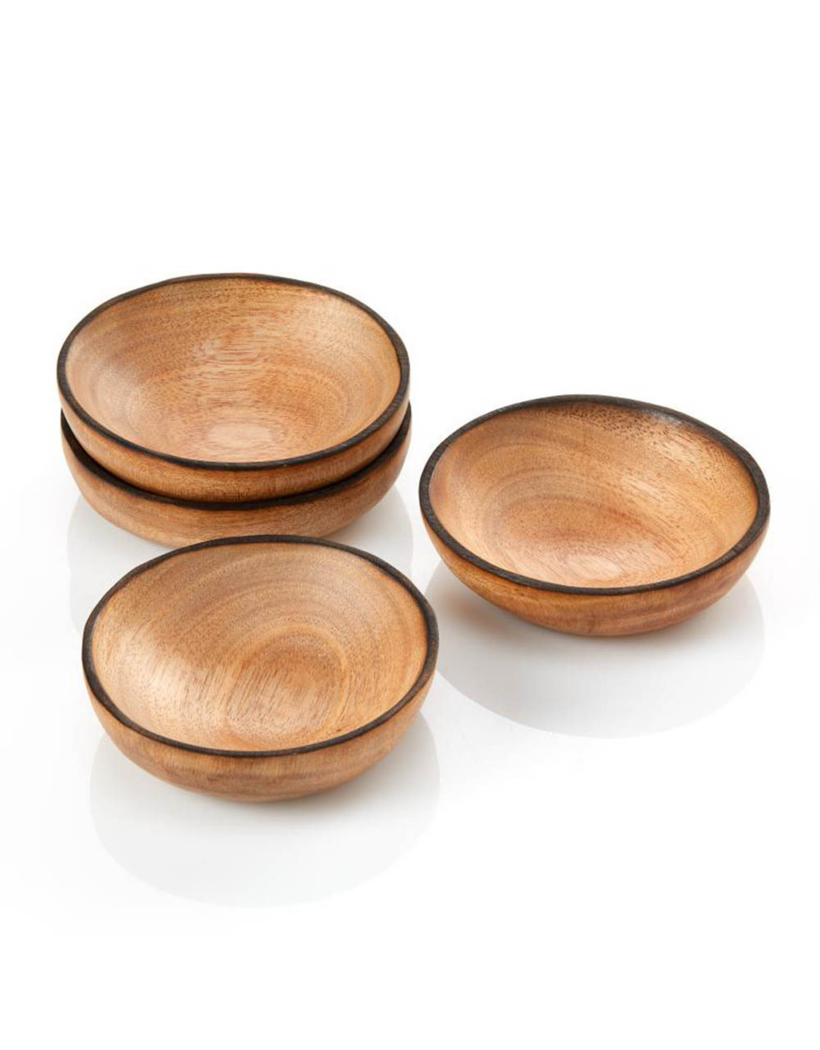 Trade roots Charred Neem Dipping Bowls - Set of 4