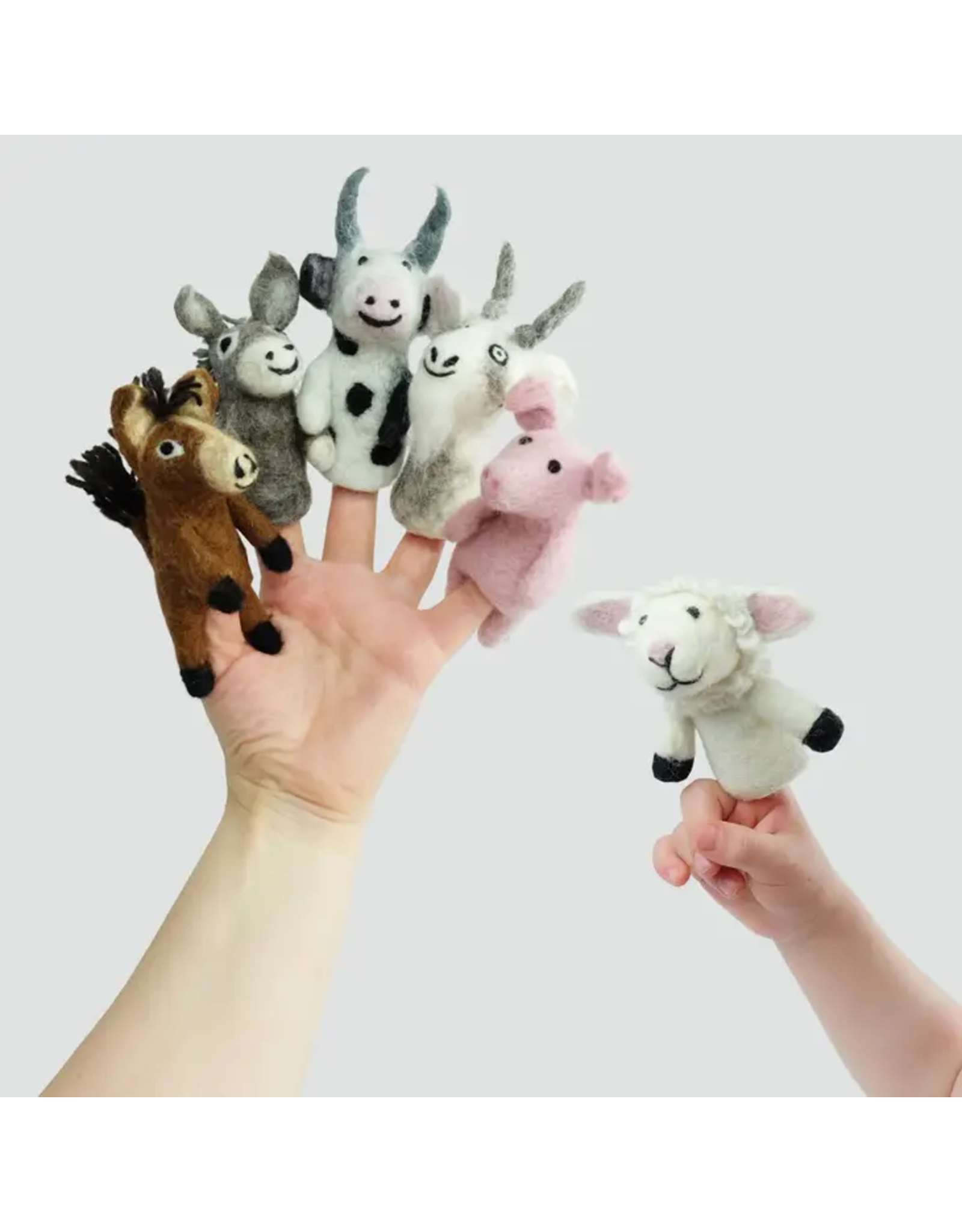 Felt Finger Puppets, (Set One of Two) Nepal Trade Roots