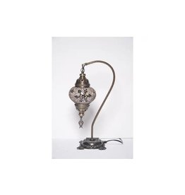 Trade roots Swan Neck Mosaic Glass Table Lamp, Turkey