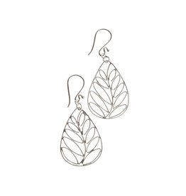 Trade roots Silver Palms Earrings, Indonesia