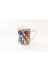 Trade roots Floral Ceramic Coffee, Tea Cups/ Drink Mugs, Blue Clove Upside Down with Dots