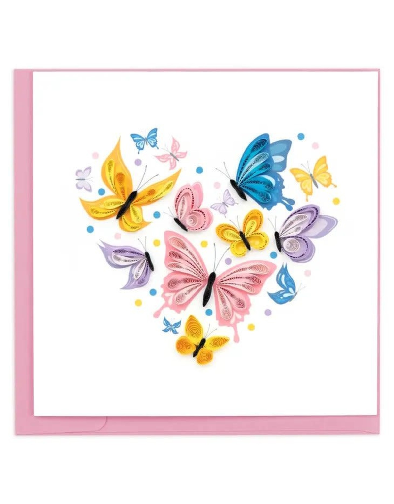 Trade roots Butterfly Heart Quilling Card