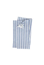 Trade roots Small Stripe Blue White Tea Towel, India