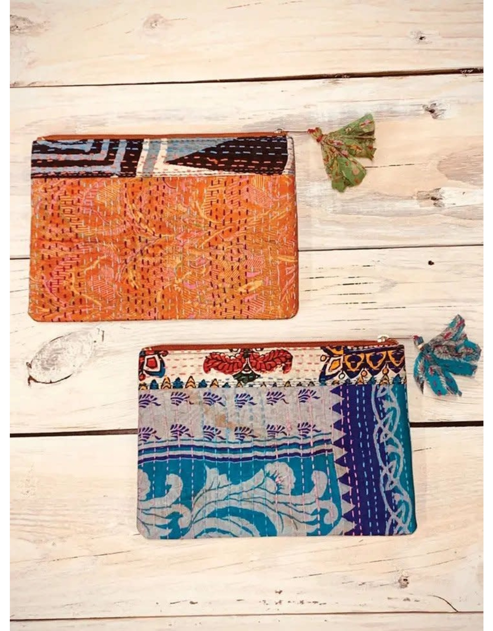 Trade roots Kantha Accessory Pouch, India