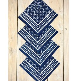 Trade roots Indigo Block Print Napkins Set, India