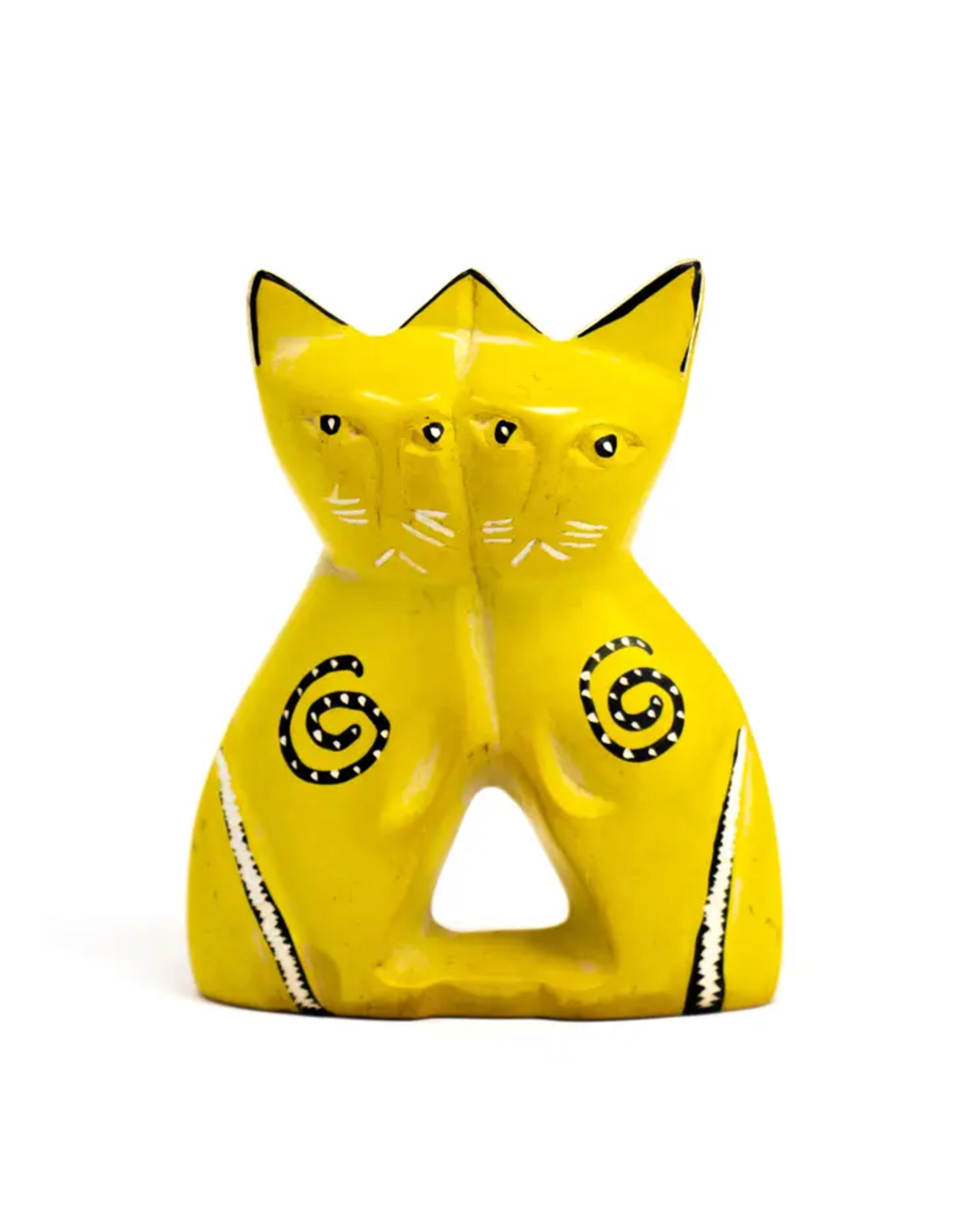 Trade roots Couple/Twin  Soapstone Cat, Kenya