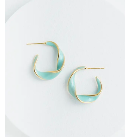 Trade roots With a Twist Hoops in Mint