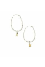 Trade roots Sunshine Hoop Earrings, Citrine