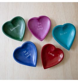 Trade roots Soapstone Heart Dishes, Kenya
