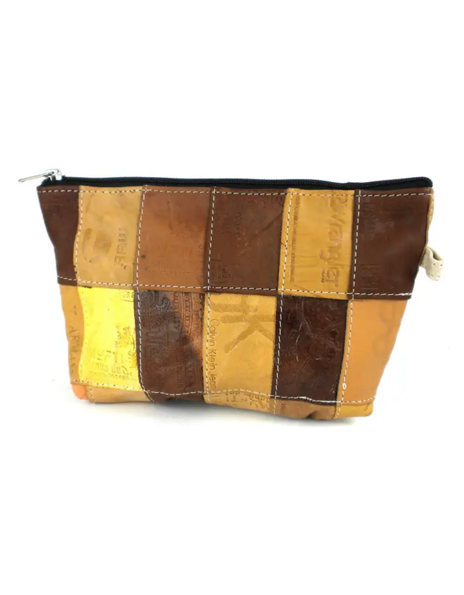 Trade roots Leather Jean Patch Pouch, India