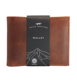 Trade roots Bifold Leather Wallet, Saddle Brown, Nicaragua