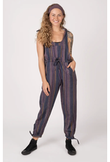 Trade roots Striped Rainbow Kush Overalls, 100% Cotton