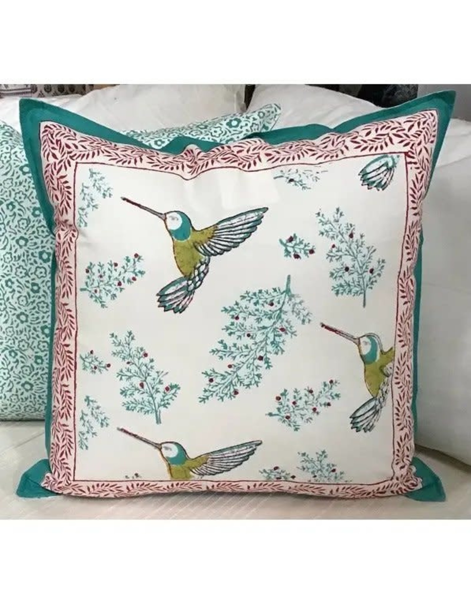 Trade roots Hummingbird Pillow, 18x18", India