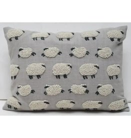 Trade roots Sheep Pillow, Applique, 12x16", India