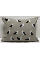 Trade roots Sea Gulls Pillow, Applique, 16", India