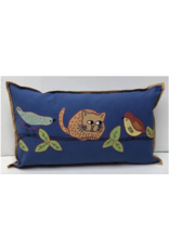 Trade roots Cat and bird pillow