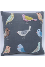 Trade roots Knotty Birds Pillow, Applique, 6", India