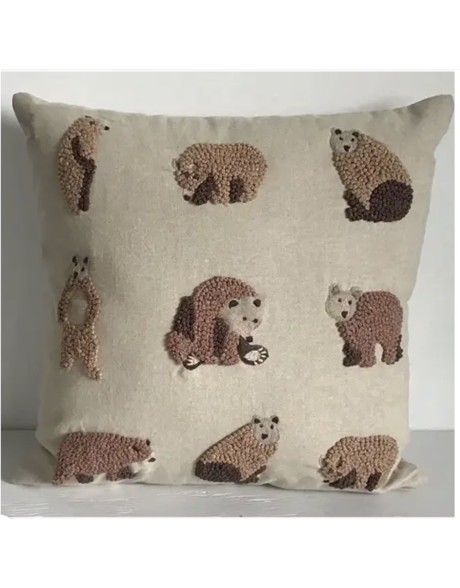 Trade roots Bear Necessities Pillow, Applique, 16", India