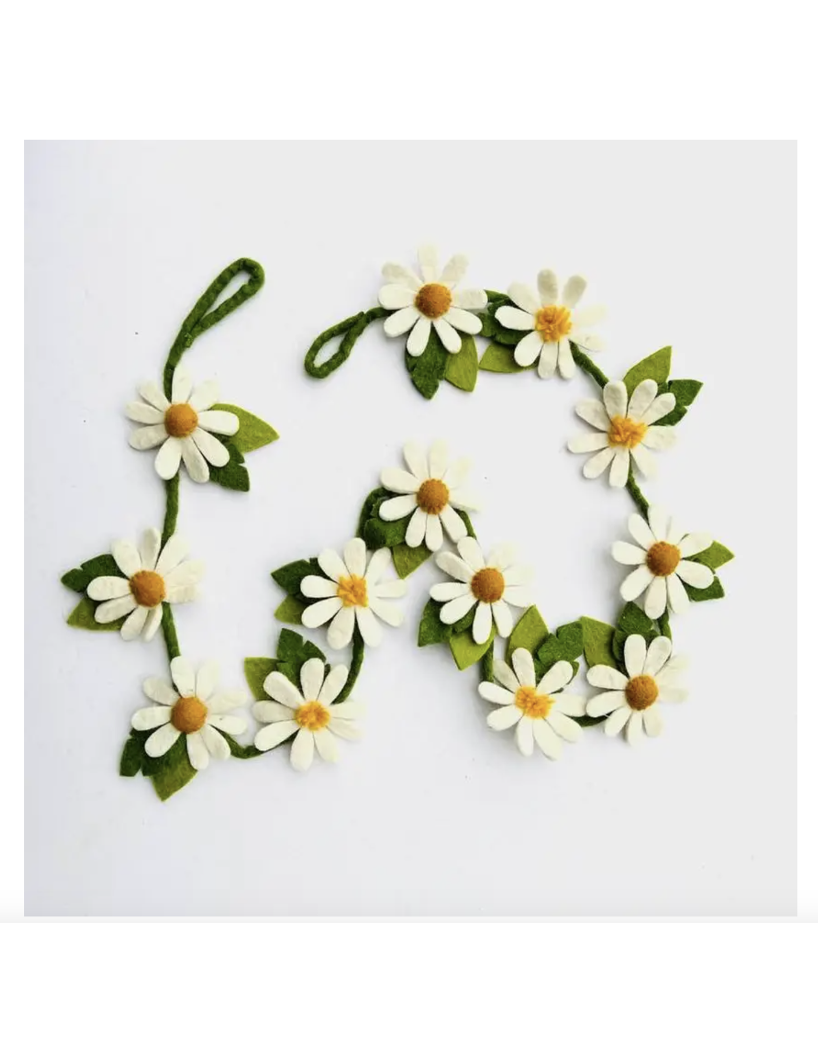 Felt Daisy Garland, 54" Long, Trade Roots