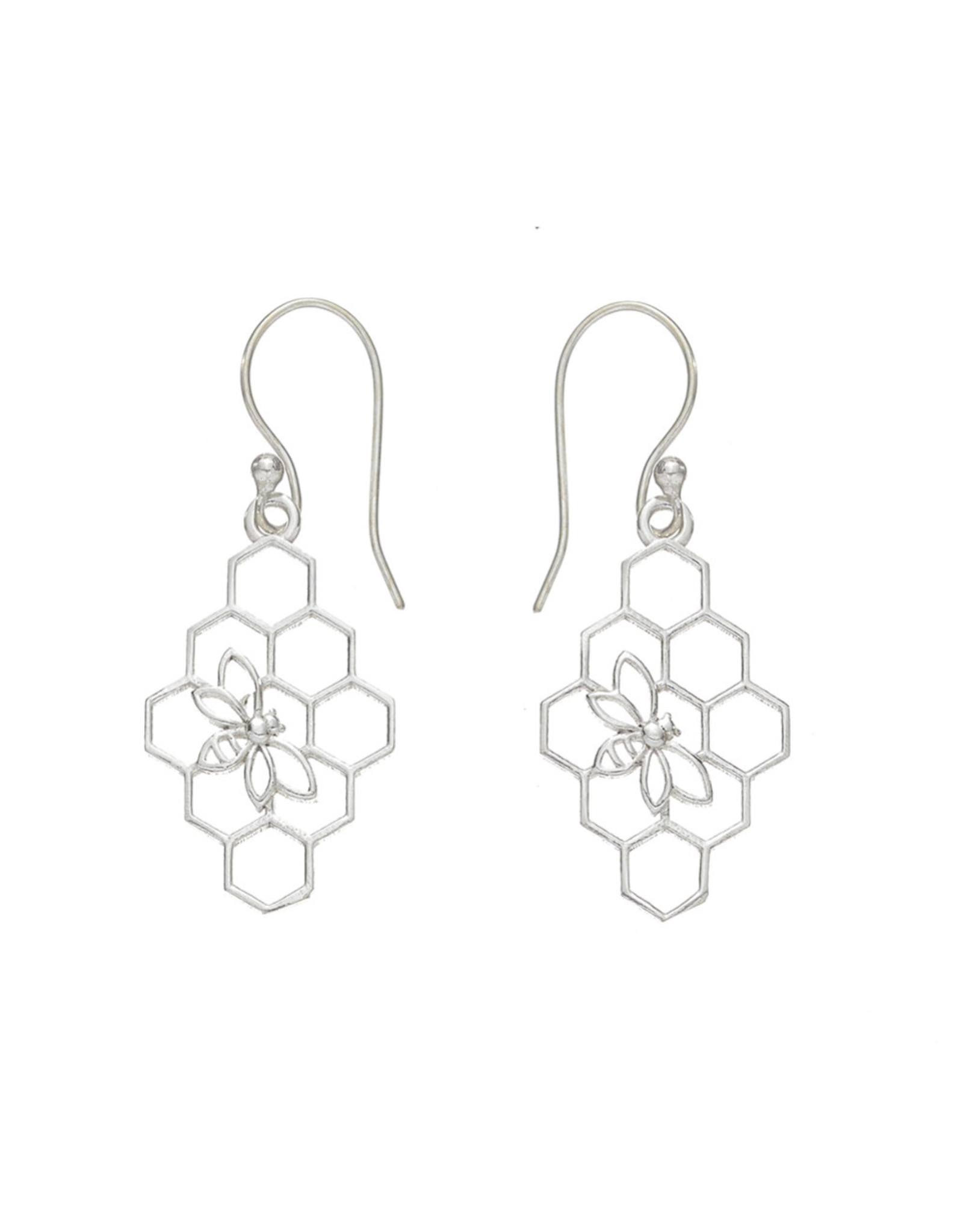 Trade roots Beehive Silver Earrings, India
