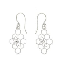 Trade roots Beehive Silver Earrings, India