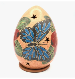 Trade roots Blue Morpho Butterfly and Flower Luminary-mini, Nicaragua