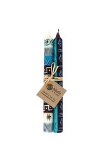 Trade roots Hand Painted Taper Candles, Maji Design