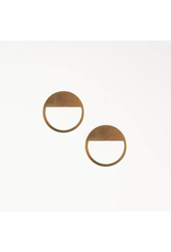 Trade roots Cut out Circle Brass Post, Guatemala