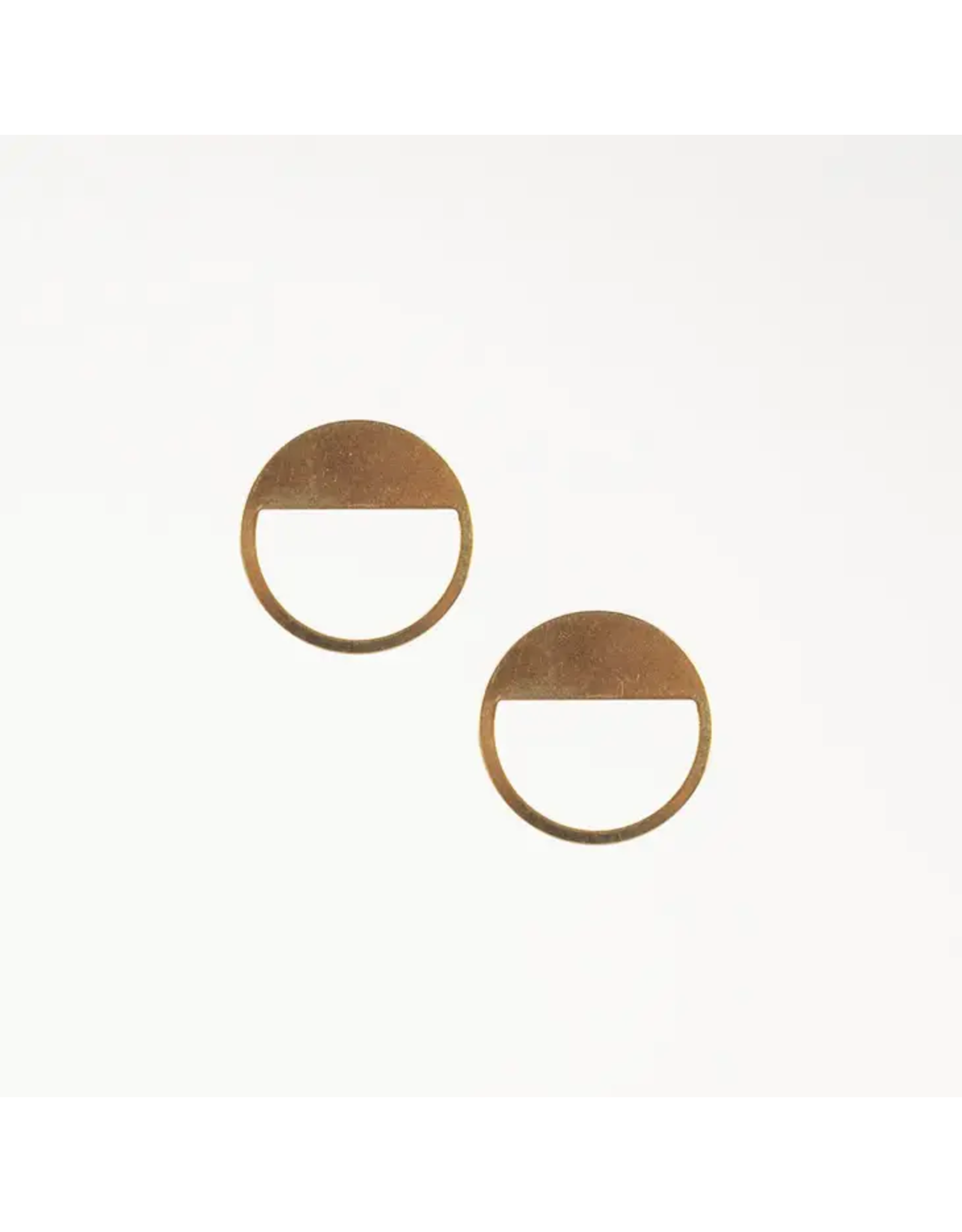 Trade roots Cut out Circle Brass Post, Guatemala