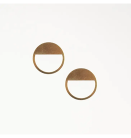 Trade roots Cut out Circle Brass Post, Guatemala