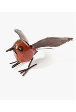 Recycled Metal Fluttering Bird Sculpture