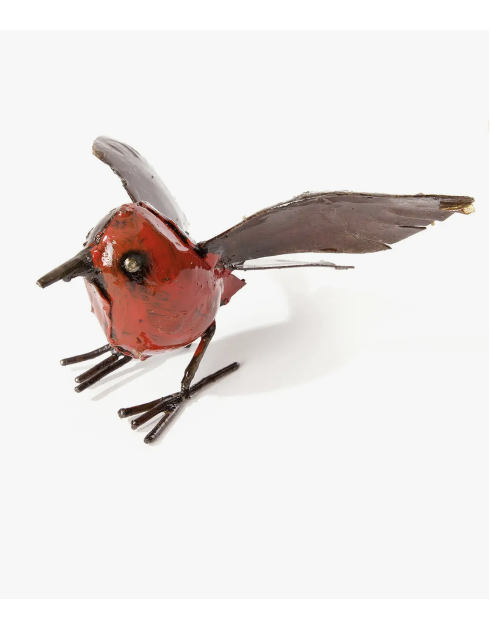 Trade roots Recycled Metal Fluttering Bird Sculpture