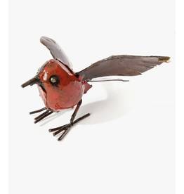 Trade roots Recycled Metal Fluttering Bird Sculpture