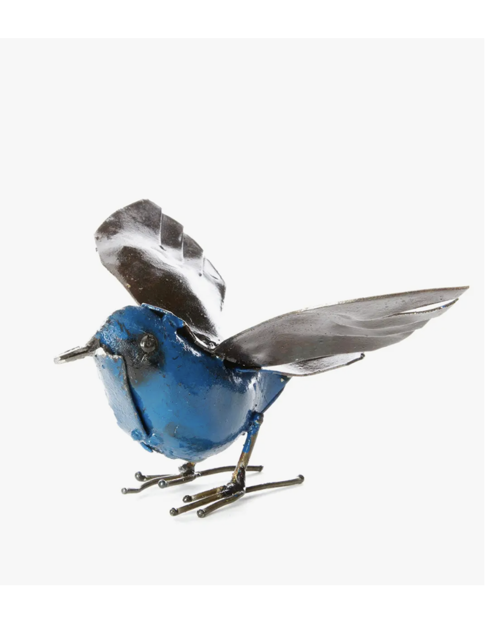 Trade roots Recycled Metal Fluttering Bird Sculpture