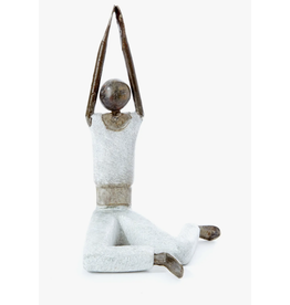 Trade roots Stone and Metal Yogi Sculpture (Clasped Hands), Zimbabwe