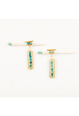 Trade roots Chrysocolla Rondell Post Earrings