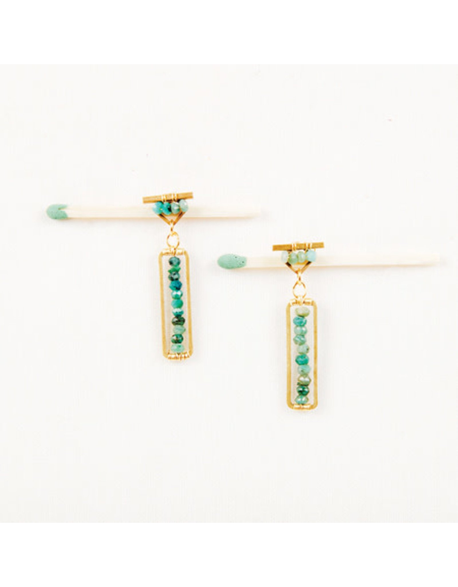 Trade roots Chrysocolla Rondell Post Earrings