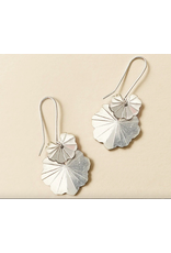 Trade roots Sayuri Silver Drop Dangle Earrings with Ginkgo Leaf, India